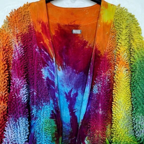 SHAGBAGG Tie Dye Shagbomb Silk Lined Jacket Size Medium - Picture 2 of 15